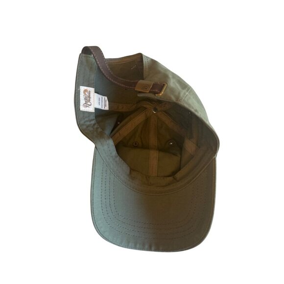 Marco Island Embroidered Olive Green Cap W/ Adjustable Brown Strap - Picture 4 of 6